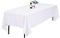 Kapwall Weiße Tischdecke, 152X213CM Polyester, rechteckig, waschbar, Flecken- und knitterfrei, ideal für Hochzeit, Restaurant, Party, Bankett, Dekoration.(1Pack)