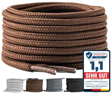 LaceHype 2 pares de cordones redondos de poliéster para zapatos de trabajo, botas, zapatos de exterior y zapatillas deportivas, cordones resistentes al desgarro, Verde militar., 200 cm - 2 Paar