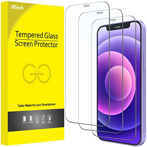 JETech Full Screen Schutzfolie für iPhone 12 mini 5,4 Zoll, 9H Panzer Schutz Glas Folie Displayschutz Hat Keinen Einfluss auf die Hülle, HD Klar, 3 Stück