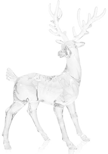 EXCEART 2 Stücke Spielzeug Tiere Geschenke Hochzeit Schmuck Stehend Elch Kristall Büro Rentier Schrank Acryl Ornamente: Zentrum Skulptur Festliche Dekore Figuren Hause Weihnachtsstatuen