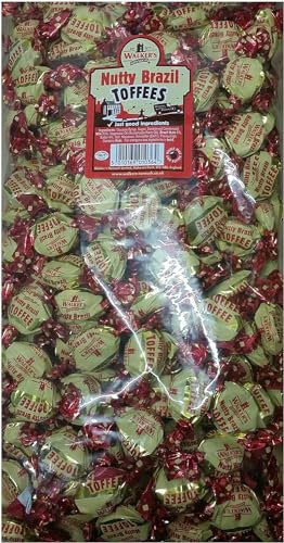 Walkers Nonsuch Milk, Brazil Nut, Liqurice, Eclairs Etc Toffees and Chocolate Eclairs 1KG Bags For All Occassions - Sold BY Kidzbuzz (Nutty Brazil)