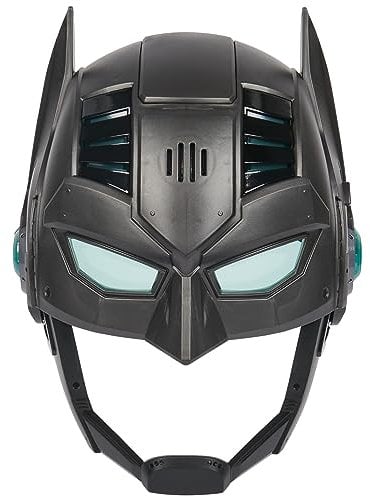 DC Comics, Armor-Up Batman Mask with Visor, 15+ Sounds and Phrases, Lights Up, Batteries Included, Super Hero Costume, Kids Roleplay for Boys and Girls Aged 4+