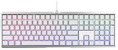 CHERRY MX BOARD 3.0 S, Mechanical Gaming Keyboard with Cable, EU Layout (QWERTY), Robust Aluminium Housing, RGB Lighting, MX BLUE Switches, White