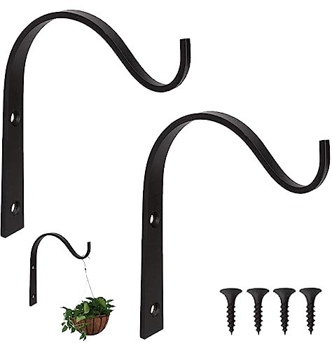 KOAHDE Ganchos de Pared para Macetas,Soportes Para Colgar Macetas,Soporte Para Plantas Colgantes,Gancho de Soporte de Pared para Plantas Comederos para Pájaros, Linterna, Campanillas de Viento,2pcs