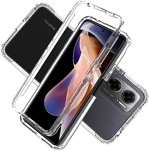 PANXIYUE Coque pour Xiaomi Redmi 10 5G, Antichoc Transparent TPU Souple et PC Rigide 360°Full Body Protection Housse Etui pour Xiaomi Redmi 10 5G, Transparent