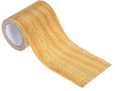 PATIKIL 1 Stück 80mmx4.57m Klebeband Holzoptik 3,15 x15' Holz, natürliche | Selbstklebendes Holzmaserung Reparaturband Klebefolie Reparatur von Fußböden zur Eiche