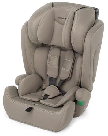 Foppapedretti Seggiolino Auto Babyroad I-Size, per bambini da 76 a 150 cm di altezza, 15mesi-12 anni, conforme ECE R129, Fissaggio a 3 punti, Safe Body Protection, Protezione Impatti Laterali, Sand