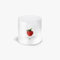 WD Lifestyle Bicchiere in Vetro Borosilicato 250ml con Decorazione (mela)