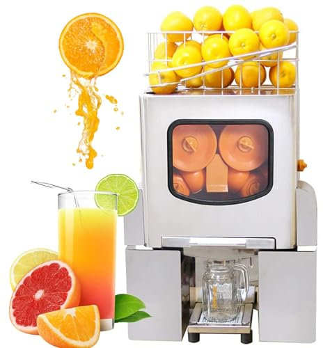 HEAXIY Macchina per Produrre Succhi D'arancia Freschi Commerciali, Spremiagrumi Elettrico Spremiagrumi Automatico per Bevande Succhi di Spremiagrumi, 20 Arance/min