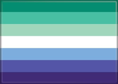 Ata-Boy Gay Herren Pride Flagge, 6,3 x 8,9 cm, Magnet