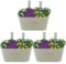 3Pcs Iron Hanging Flower Pots Fence Hangings Planters Metal Hanging Flower Bucket With Drainage Decorative Railing Planter Box Metal Bucket Planter for Porch Railing Balcony Fence Patio Garden