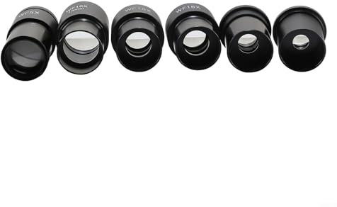 Lastdaytime Mikroskop-Okulare WF5X, WF10X, WF15X, WF16X, WF20X, WF25X (WF20X/10), Aluminiumlegierung und Glas, Schwarz