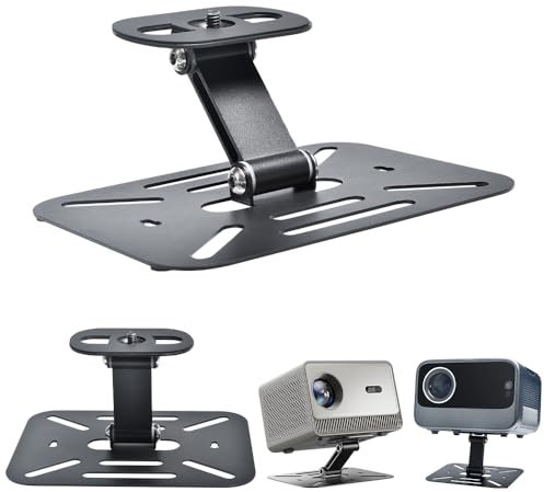 Eroshoo Desktop Projector Stand - 180° Rotation Adjustable Ceiling Mount, Foldable With 1/4 Inch (6 mm) Screw for Phone/Camera and Most Projectors