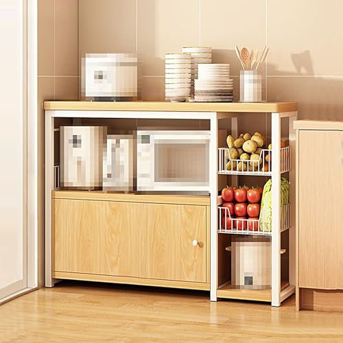 Küchenschrank mit Arbeitsplatte, Küchenregal Arbeitsplatte, Vorratsschrank Küche, Stahlrahmen und Verbundplatten für Die Aufbewahrung in Der Küche(80 * 30 * 80cm)