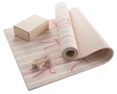 Myga Yoga Starter Kit | Komplettes Set mit Yogamatte, Yogablock & Gurt | Rutschfest & Unterstützend | Ideal für Anfänger & Zuhause sowie Reisen | Unterschiedliche Druck Designs