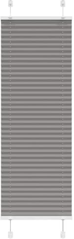 vidaXL Plissee Anthrazit 50x100 cm Stoffbreite 49,4 cm Polyester, Faltrollo, Klemmfix, Plisseerollo, Jalousie, Rollo, Plisseerollo für Fenster