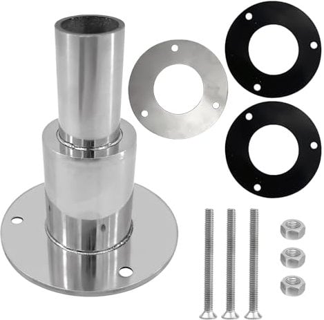 Ftrule 24mm Durch Rumpf Auspuff Hautanpassung, Edelstahl 316 Schiffsauspuff Rohrauspuff Schiffshardware Zubehör, Hull Auspuff Haut Montage, Dieselheizung Standheizung Auspuffrohr, 24mm Gerade