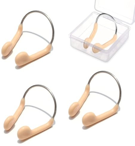 FDJZXW 3 Stück Nasenklammer Schwimmen, Silikon Nasenclip Schwimmen, Unisex Anti-Rutsch Nasenklammer, Wasserdicht Schwimmen Nase Clip, Einstellbar Schwimmen Nasenclip für Taucher und Schwimmanfänger