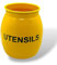 Nobel Barrel Shaped Utensil Holder & Organiser, Sturdy Cutlery Holder , Storage Container, Spoon Holder (YELLOW)