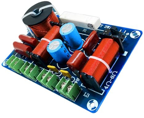 Shaersu 3-Wege-Frequenzweiche | Tragbare Audio Lautsprecher Frequenzweiche | Kompakte Mehrwege-Weiche mit Hochleistungsfrequenzteilung für Wartung Modifikation Soundanlagen Audiotechnik Systeme