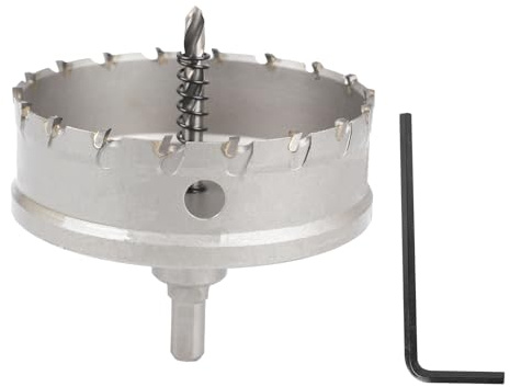 SUQIN 100mm Foret De Scie Cloche En Métal,TCT Scie Cloche En Carbure,Coupe-trou En Carbure De Tungstène,Coupe-trou industriel Pour l'acier inoxydable,Le Métal,l'alliage,Le Bois Et Les Plastiques