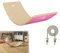 YRHome Rosa Balance Board Holz Wackelbrett für Kinder - Gleichgewichtstrainer 82x30cm - Balancierbrett für Indoor, Turnen & Fitness - Rutschbrett & Wippe Spielzeug