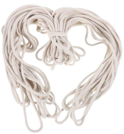 HOMSFOU 25M Cotton Braided Rope with Quick Absorption Core for Camping Tents Flagpoles and Outdoor Adventures Durable Portable Utility Cord for Bundling and Tying
