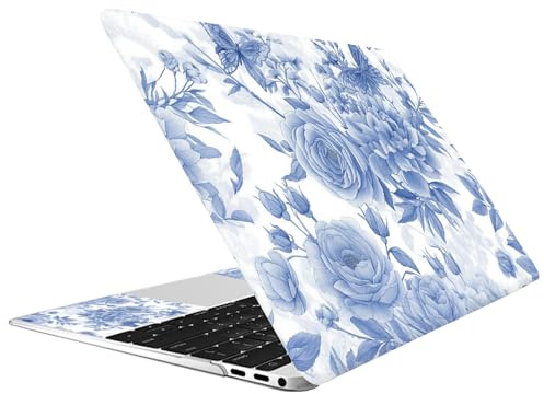 CREATCABIN Adhesivo Floral para Netbook Adhesivo para Portátil Funda Universal Reutilizable Impermeable Protector Personalizado para Ordenador Portátil Tableta PC Universal 38×27cm