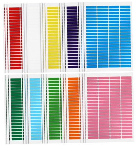 ROMISBABA 30 Blatt Bunte Selbstklebende Etiketten Ablösbare Aufkleber für Boxen und Inventar Beschriftbare Klebeetiketten für Produktorganisation und Lagerverwaltung