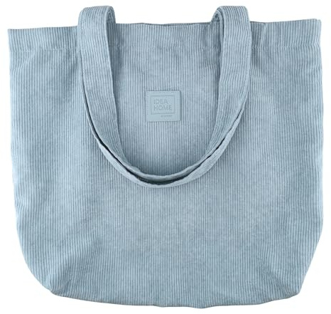 IDEA HOME Manhattan Cord Tasche, Cord-Shopper – Shopper Beutel mit Magnetverschluss und Schulterriemen