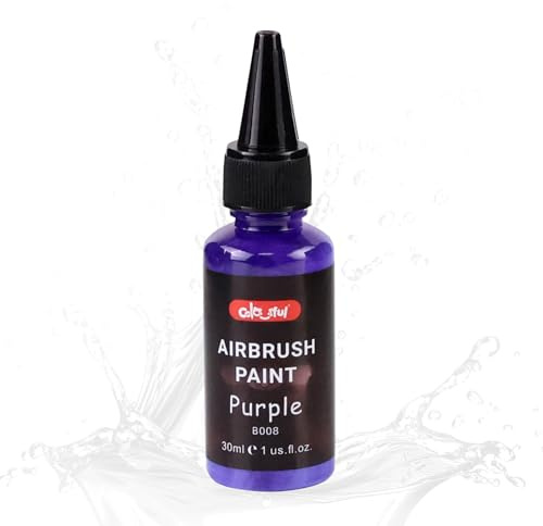 Colorful Airbrush Paint, 30ml Ready to Spray for Models & DIY Projects | Non-toxic odorless quick-drying formula, permanent finish, includes black primer, cleaner & thinner for ABS, plastic & metal