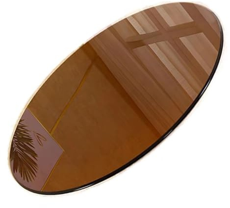 KGPGNYMYHA Plateau De Rechange pour Table Basse Ronde en Verre Trempé Marron 70 75 80cm Surface Plane en Verre Poli, Plateau De Service pour Table À Manger(78cm-30.7in)