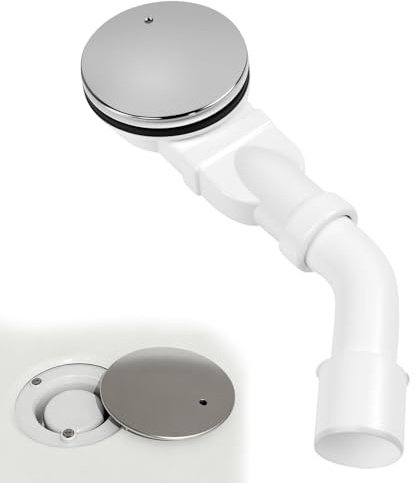 ZXBBTZ Ablaufgarnitur Dusche 90mm Duschablauf mit Geruchsstop & Haarsieb Siphon für Ablaufgarnitur Duschwanne Duschabfluss DN40/50 Flacher Duschwannenablauf Bodenablauf Badewanne Chrom Abdeckhaube