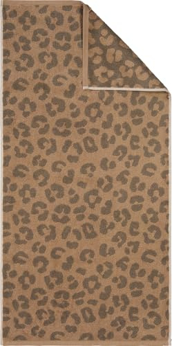 Erwin Müller Handtuch Leo Walk-Frottier beige-braun Größe 50x100 cm