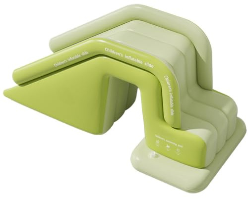 Qoidrfofse Scivolo Gonfiabile per Piscina, Scivolo Gonfiabile in PVC per Piscine Fuori Terra, Acqua Autogonfiabile per Giochi in Giardino e al Coperto, 74x32x32 Pollici, Verde