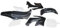 Dirt Bike/Pit Bike Verkleidung SET + Sitz 125-150 ccm Schwarz 17/14 Zoll