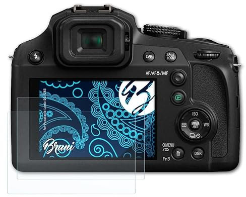 Bruni Schutzfolie kompatibel mit Panasonic Lumix DC-FZ83 Folie, glasklare Displayschutzfolie (2X)
