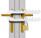 Tough & Easy French Patio Door Lock for Double Door Handle 'P', D' or Standard Handles High Security Deadlock Also Fits Sliding Handles Visible from Outside (Standard Version)