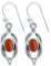 mantraroma Ohrringe 925 Silber Karneol orange roter Stein Edelstein Ohrhänger echt Silber Damen Sterling Silber Hänger Geschenk (MOH-142-16)
