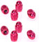 HAC24 8er Set Ventilkappen Aluminium Pink Auto PKW Alu Ventil Kappen Metallventilkappen Ventilzierkappen Ventildeckel