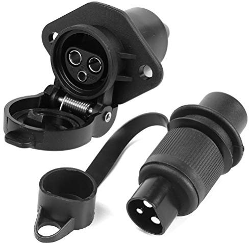 AGRISHOP 12V 3 Poli Spina Presa Di Corrente Per Rimorchio Connettore Maschio Femmina Adattatore Per Rv Caravan Trattore Camion Van Bordo