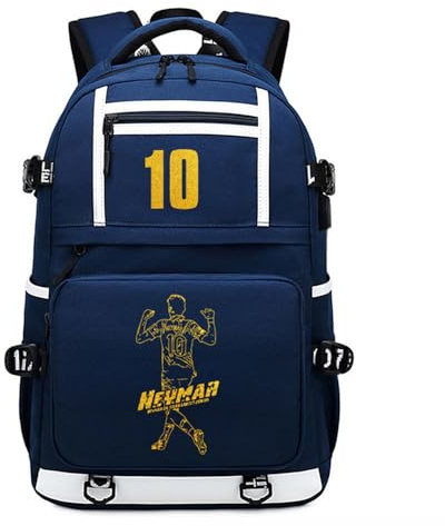 FuBballspieler Star N-eymar Multifunktions Reisen Fans Rucksack Schultasche Lässiger Rucksack Daypack (Blau Stil 1)