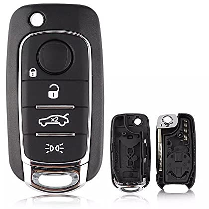 SALPIE Guscio Ricambio Accessori Protezione Cover Silicone Chiave Telecomando Auto per Fiat 500X Tipo Jeep Renegade 4 tasti (GUSCIO, GUSCIO)