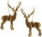 zeitzone Christbaumschmuck Rentier Gold Hirsch 2 Stück Weihnachtsbaumschmuck