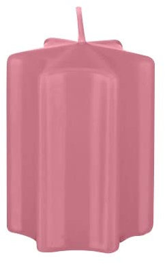 Sternkerzen Antique Pink 6 x Ø 6 cm, 8 Stück, Adventskerzen, Weihnachtskerzen