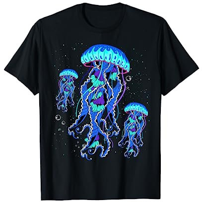 Qualle Medusa Jellies Blue Marine Sea Ocean Diver Surfer T-Shirt