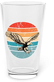 Vaso de cerveza de 16 onzas, novedad nostálgica antigua para pájaros, flamenco, águila, amante humorístico, 16 onzas