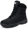 Dannto Stivali da Neve Donna Inverno Scarpe Outdoor Antiscivolo Pelliccia Invernali Stringate(nero,42)