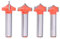 4 Pcs Routeur Bit, 8mm Ronde Queue Pointue Nez CNC Gravure Crochet Angle De Cisaillement Moulin Cutter Outils De Travail Du Bois fraise ronde 8mm Mèche à bois pour défonceuse