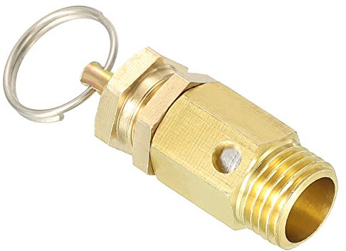 M METERXITY 2 Pack Messing Luftkompressor Druckventile Anwendung Draußen/Industrial(13mm Stecker Gewinde)